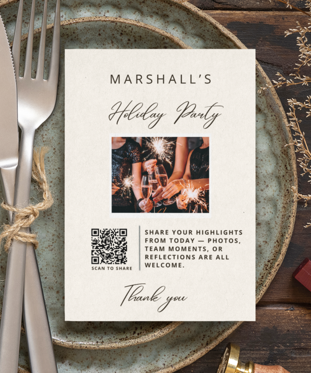 Corporate Digital Guestbook & QR Photo Sharing