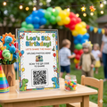 Birthday Digital Guestbook & QR Photo Sharing