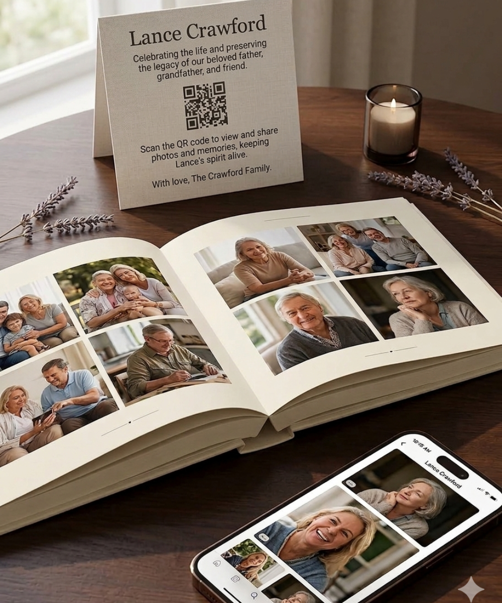 Memorial Guestbook & QR Photo Sharing